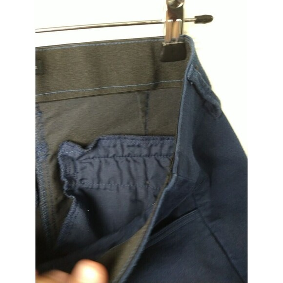 Violets And Roses Navy Straight Zip Button Elastic Waist Pants. Size 14W - Picture 6 of 13